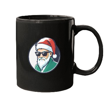 Discover Creative Santa logo design wearing sunglasses Mugs