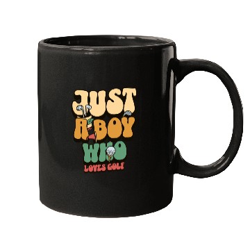 Discover Just a Boy who loves Golf Golf Mugs