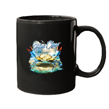 Discover Bass Fishing Blue Claw Crab Mugs