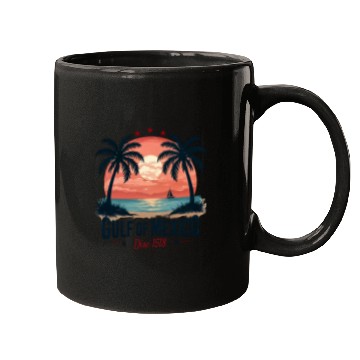Discover Mexico Beach Vintage Sunset Tropical Vibes Mugs