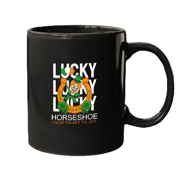 Discover Lucky horseshoe your ticket to joy Mugs