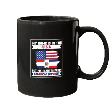 Discover My Home The USA Heart From Dominican Republic US Mugs