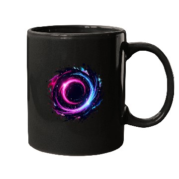 Discover Cosmic Vortex Swirl – Neon Galaxy Energy Mugs