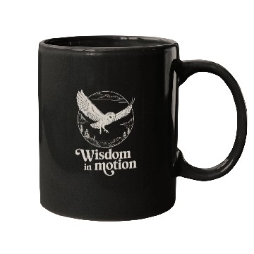 Discover Wisdom In Motion Owl Soaring Through Nature Mugs