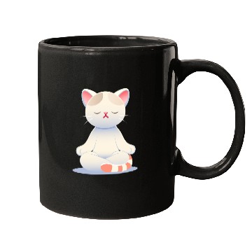 Discover Zen cat - mindfulness in soft colors Mugs