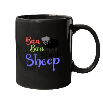 Discover Baa Baa Black Sheep – Whimsical Nursery Rhyme Art Mugs