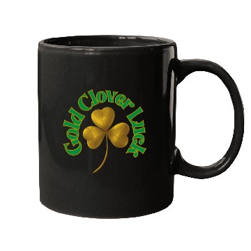 Discover St. Patrick's Day - Gold Clover Luck Mugs