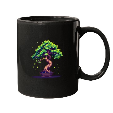 Discover Pixel Bonsai Tree – Retro Nature Serenity Mugs
