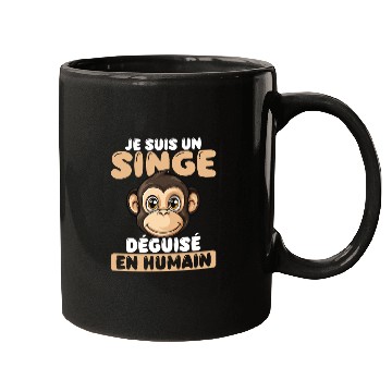 Discover I Am A Monkey Lover Disguised As A Person Mugs