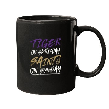 Discover Tiger on Saturday Saint on Sunday Vintage Mugs