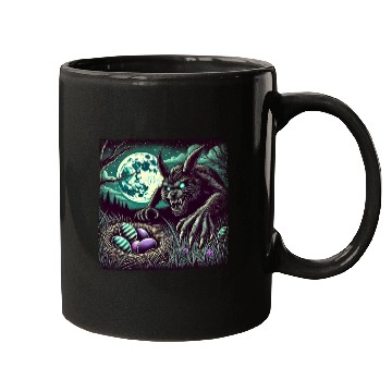 Discover Creepy Werewolf Easter Bunny Nightmare Mugs