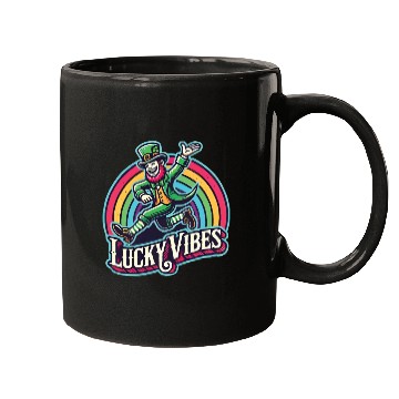 Discover St. Patrick's Day Lucky Vibes Rainbow Mugs