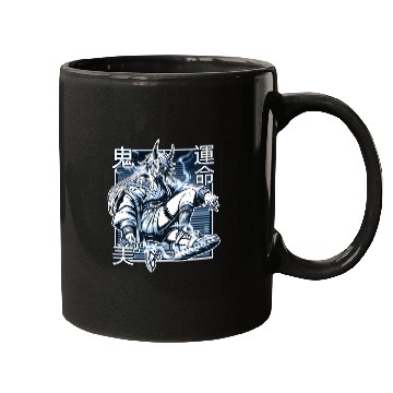 Discover Blue Kunoichi Demon Mugs