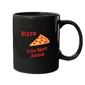 Discover Pizza is my Spirit Animal Mugs