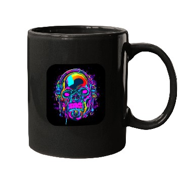 Discover Neon Style Skull Rave Party Glow Mugs