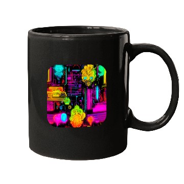 Discover Neon UV Style Vintage 80s Retro Mugs
