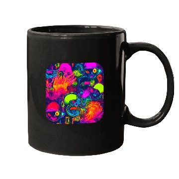 Discover Neon Style 80s Retro Party Color Glow Mugs