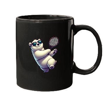 Discover Polar Bear Tennis Player Arctic Cartoon Mugs