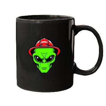 Discover Grey Alien Fireman Mugs