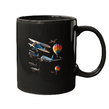 Discover Planes and Hot Air Balloons Mugs