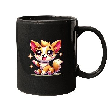 Discover Charming Fox Cub Cartoon Design Mugs