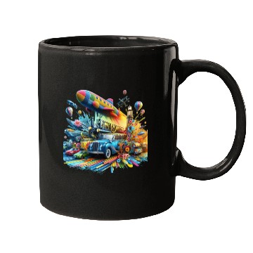 Discover Multi-Colored Vehicles Mugs