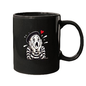 Discover Screaming Mime with Heart Mugs