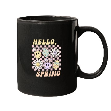 Discover Hello Spring Cute Easter Bunny Design Mugs