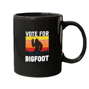 Discover Vote For Bigfoot Funny Retro Graphic Novelty Mugs