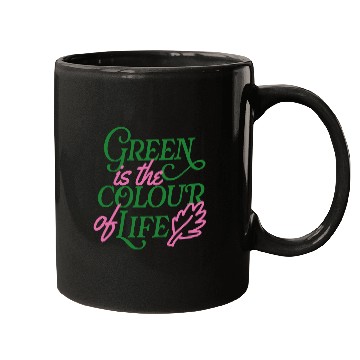 Discover Vibrant Green Life Affirmation Mugs