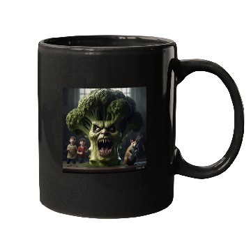 Discover a hyper realistic cinematicmean broccoli. Mugs
