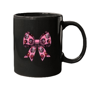 Discover Coquette Bow Oni Yokai Devil Mask Pattern Pink Mugs