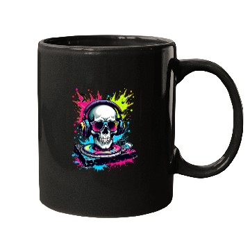Discover Skull DJ Vibes Mugs