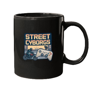 Discover Street Cyborgs - Retro Video Game Mugs