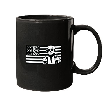 Discover Trump 45 47 USA Flag Mugs