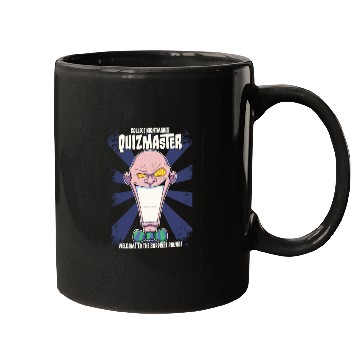 Discover Quizmaster Funny Cartoon College Mugs