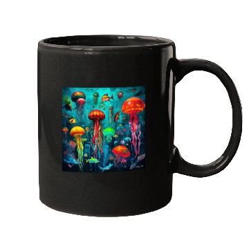 Discover Jellyfish atomic and neon. Mugs