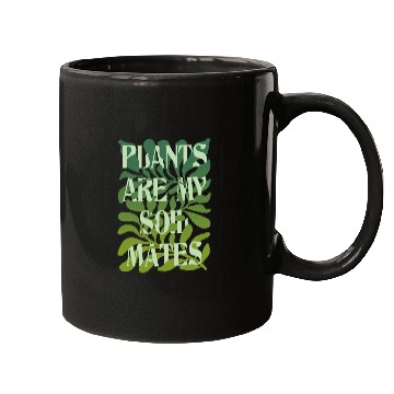 Discover Plants Are My Soulmates – Deep Green Leaf Print Mugs