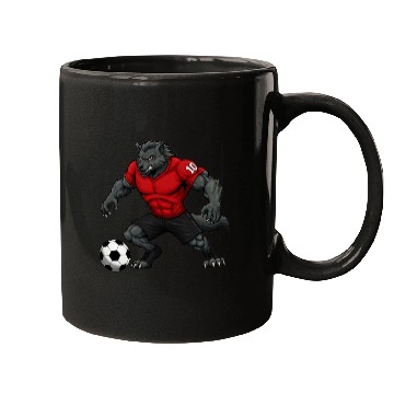 Discover Wolf footballer Mugs