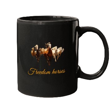 Discover Freedom Horses Mugs
