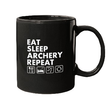 Discover Eat Sleep Archery Repeat Funny Archer Mugs