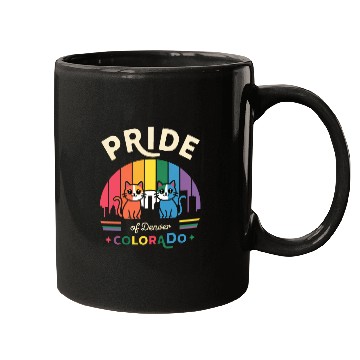 Discover Pride of Dallas City Texas USA Rainbow Flag Mugs