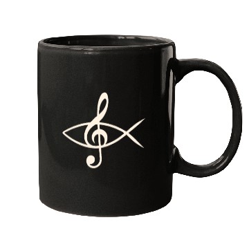 Discover Clef Ichthys Jesus Fish Church Choir Mugs