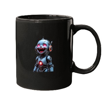 Discover Scrap Metal Robot Baby huge smile Mugs