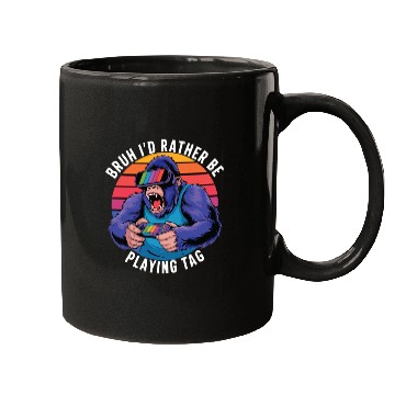 Discover Retro Gamer Ape Mugs