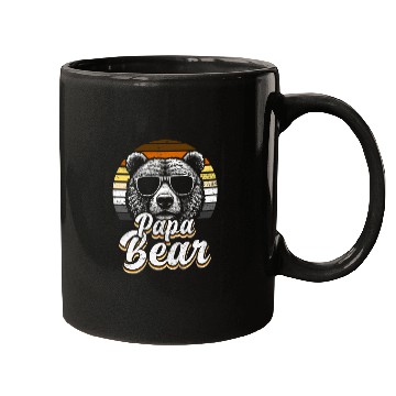 Discover Papa Bear Gay Pride Retro Cool Bear Flag Style Mugs