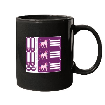 Discover DIY Sticker Set - Fantasy Unicorn Purple - 9 Mugs
