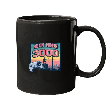 Discover Neon Ninja 3000 - Retro Video Game Mugs