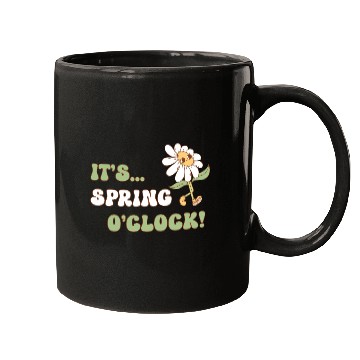 Discover It's Spring o' clock! Floral Design Mugs
