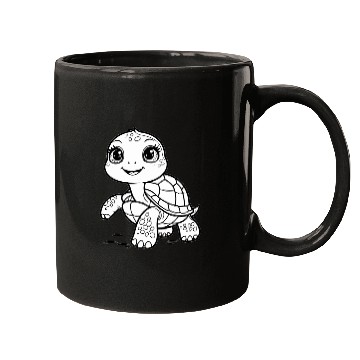 Discover Happy Turtle Coloring Fun Mugs